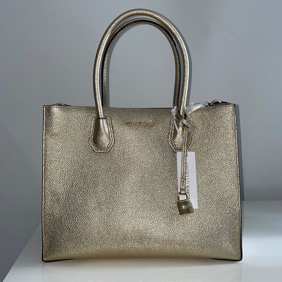 Michael Kors Mercer Large Convertible Tote pale gold - Picture 3 of 8